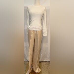 Ann Taylor Gold Wide-Leg Pants